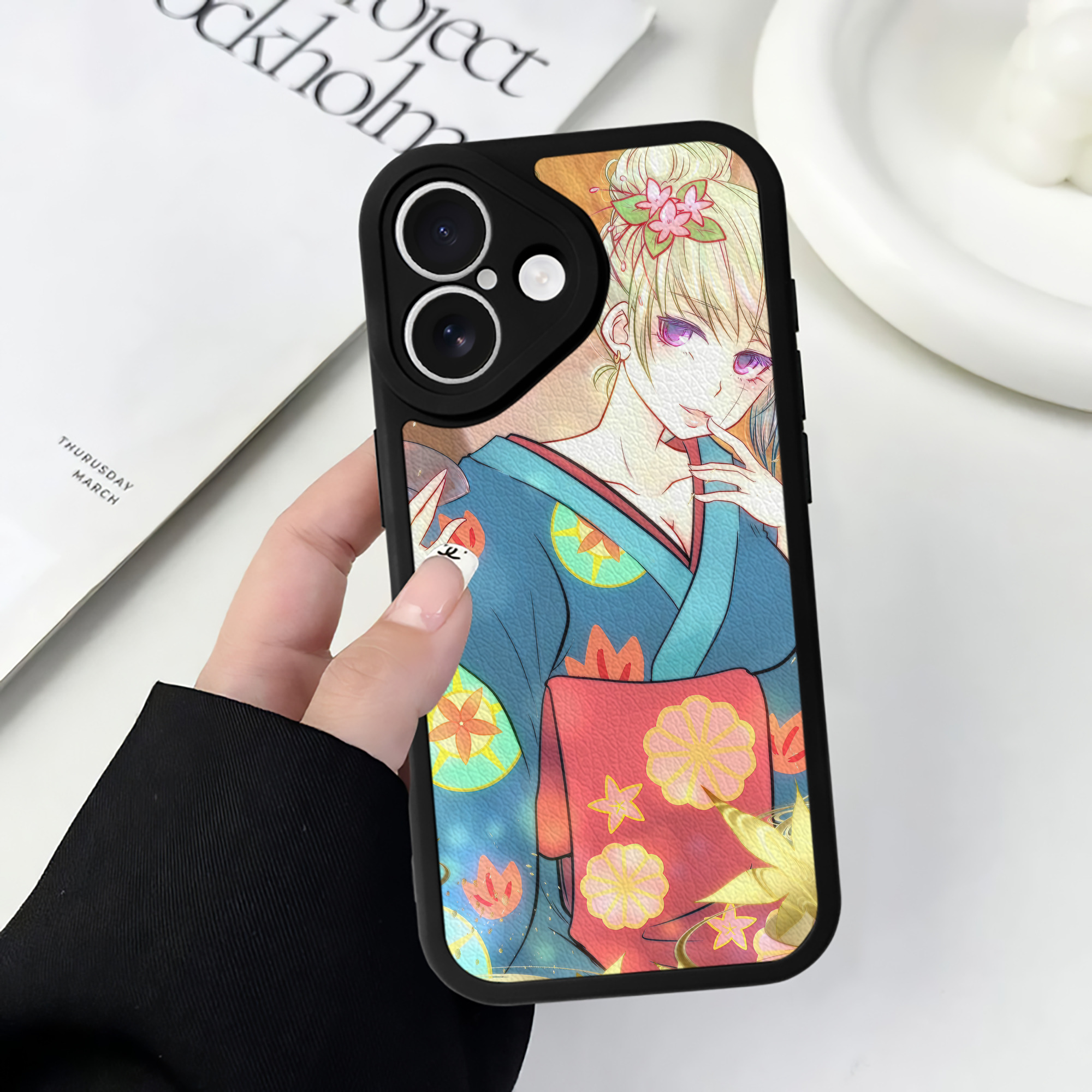 （画像用） ぎんたま 坂田銀時（さかたぎんとき） 神楽 志村新八（しむら しんぱち） GINTAMA Sakata Gintoki Kagura Shimura Shinpachi 【iPhone 16シリーズ対応】シリコンスマホケース（レザー調） 材質：シリコン